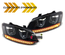 PHARES FEUX NOIR CLIGNOTANTS LEDS DYNAMIQUES VW VOLKSWAGEN POLO 6R et 6C BANDE ROUGE (04679)