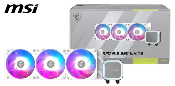 Kit Watercooling MSI Mag CoreLiquid A13 RGB - 360mm (Blanc)