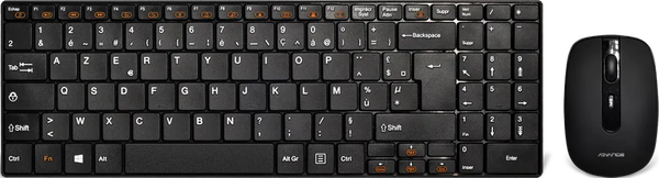 Pack 2en1 (Clavier/Souris) sans fil Advance Slim Compact (Noir)