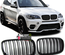 GRILLES CALANDRES SPORT NOIRES MATES DOUBLE AILETTES BMW X5 E70 & X6 E71 (04803)