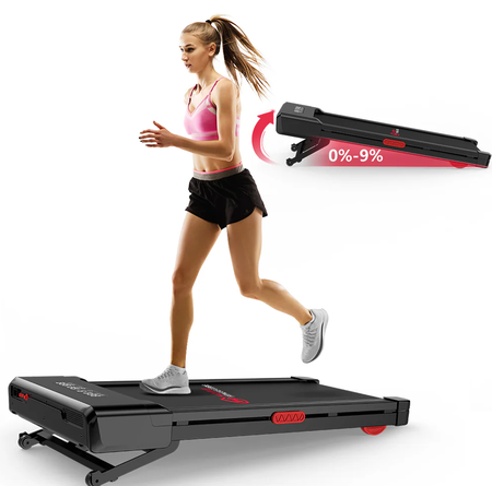 Tapis de Course Y1 avec Inclinaison Automatique de 0 à 9%, Vitesse de 1-10 km/h