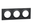 Plaque ODACE Styl anthracite 3 postes horizontal/vertical entraxe 71mm - SCHNEIDER ELECTRIC - S540706