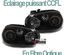 PHARES NOIRS ANNEAUX LED CCFL FEUX ANGEL EYES LOOK XENON VOLKSWAGEN VW GOLF 4 (03674)