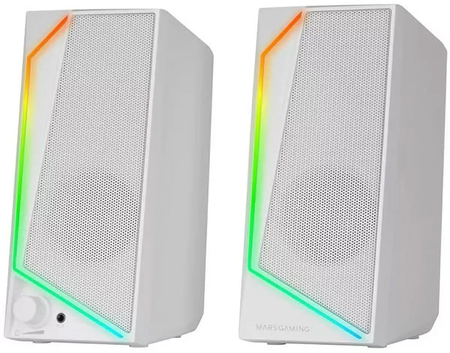 Enceintes Mars Gaming MS-72 RGB (Blanc)