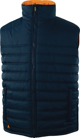 Gilet sans manche réversible HV orange/bleu marine TS - DELTA PLUS - FIDJ3HVORPT