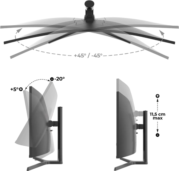 Ecran incurvé 34" Spirit of Gamer Epic WQHD 165Hz (Noir)