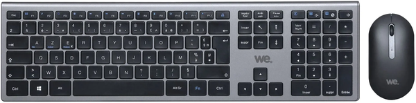 Pack 2en1 (Clavier/Souris) sans fil We (Gris/Noir)