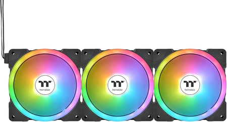 Lot de 3 Ventilateurs de boitier Thermaltake SwaFan EX RGB - 14cm (Noir)