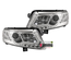 FEUX PHARES AVANTS CHROME TUBE LED LIGHT BAR AUDI A6 C6/4F 2004-2008 (02733)