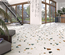 STRACCIATELLA NACAR - Carrelage aspect terrazzo coloré 120x120 cm