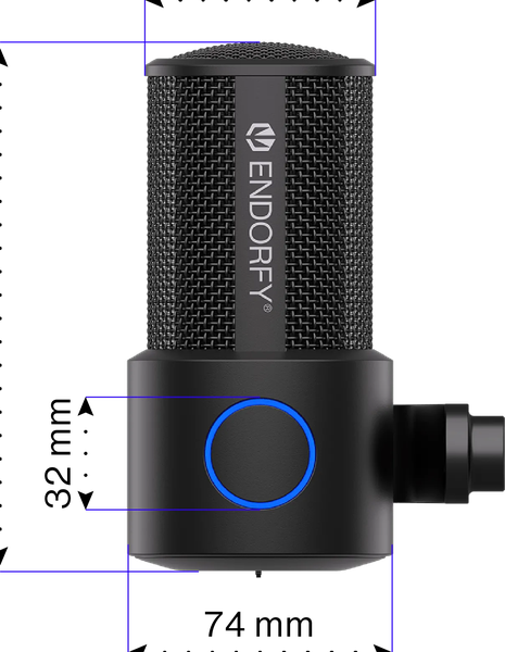 Microphone Endorfy Solum Studio avec bras de montage (Noir)