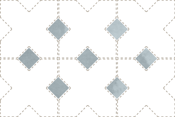 Taco KASBAH BLUE GRASS - Cabochon BLUE GRASS 3,4x3,4 cm