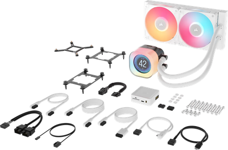 Kit Watercooling AIO Corsair iCue Link Titan RX LCD RGB - 240mm (Blanc)