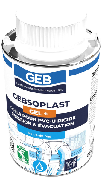 Colle Gebsoplast gel plus pour raccord en PVC rigide PVC 250ml - GEB - 504748