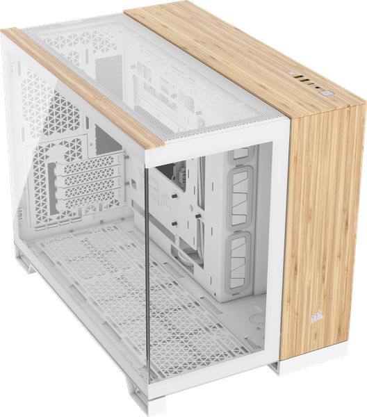 Boitier Mini Tour Micro ATX Corsair 2500X avec panneaux vitrés (Blanc/Marron)