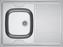 Evier monocuve inox MAN711-800 avec égouttoir 800x600cm à poser - FRANKE - 013953