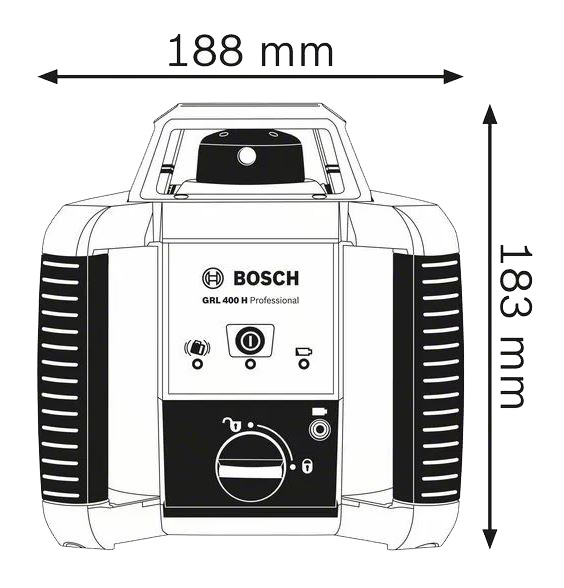 Laser rotatif GRL 400 H + trépied + accessoires + coffret standard - BOSCH - 06159940JY