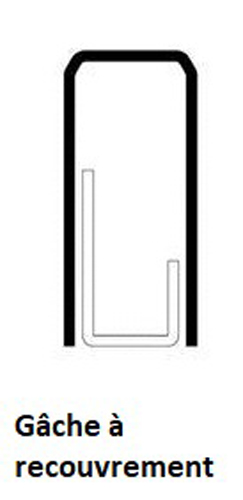 Gâche en applique à recouvrement réglable 9 à 20mm pour carénées EXCLUSIVE gauche marron - VACHETTE - 14779000