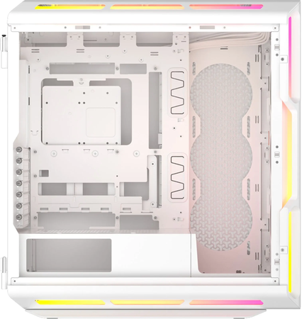 Boitier Moyen Tour E-ATX Corsair iCue Link 5000T LX RGB avec panneau vitré (Blanc)