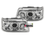 PHARES FEUX AVANTS DOUBLE ANNEAUX ANGEL EYES CHROME PEUGEOT 205 (11934)
