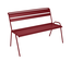 Banc de jardin en métal Monceau Piment - Fermob