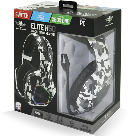 Casque Gamer filaire Spirit of Gamer Elite-H50 (Blanc)