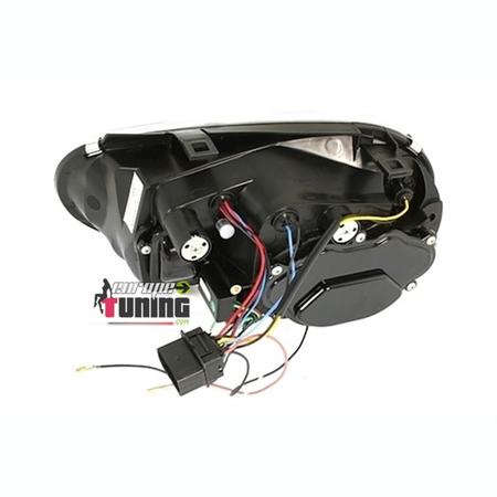 PHARES FEUX AVANTS LED DEVIL EYES NOIRS VOLKSWAGEN VW GOLF 4 (x13558)
