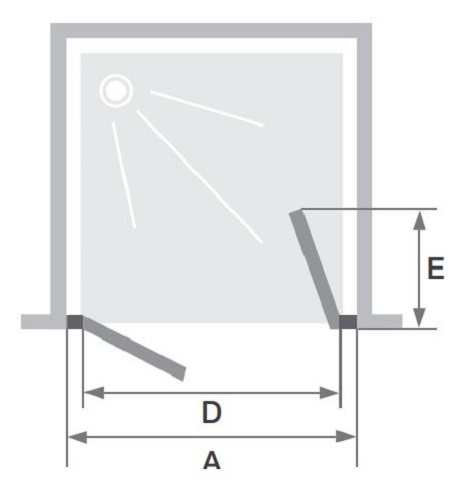 Porte de douche SUPRA 2P pivotante 80cm profilé blanc verre transparent - KINEDO - PA1530BTN