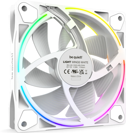 Lot de 3 Ventilateurs de boitier be quiet! Light Wings RGB - 12cm (Blanc)