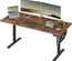 SONGMICS Bureau Électrique Réglable en Hauteur 160×70 cm – Table Assis-Debout Mémoire 4 Positions, Marron Rustique LSD136K01