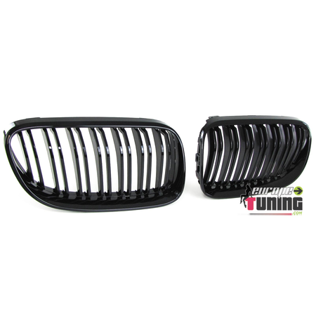 CALANDRES NOIRES SPORT DOUBLE AILETTES BMW SERIE 3 E92 COUPE & E93 CABRIO LCI PHASES 2 (04816)