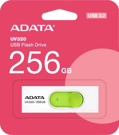 Clé USB 3.2 Adata UV320 - 256Go (Blanc/Vert)