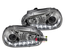 PHARES AVANTS FEUX DEVIL EYES LED CHROME VOLKSWAGEN VW GOLF 4 (13781)