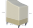 Housse protection chaises de jardin 70L x 90l x 115H cm