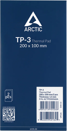 Lot de 2 Pads Thermiques Arctic TP-3 200x100x1,5mm (Bleu)