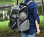 2 en 1 trolley sac à dos roulettes chien chat gris