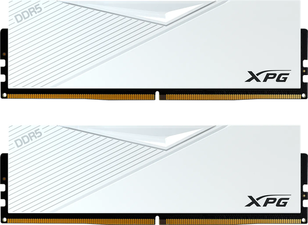 Kit Barrettes mémoire 32Go (2x16Go) DIMM DDR5 Adata XPG Lancer  6400MHz (Blanc)