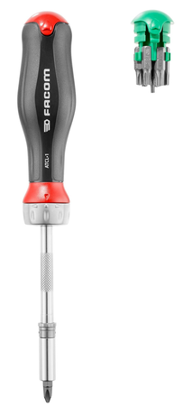 Tournevis porte-embouts à cliquet PROTWIST® avec 15 embouts de vissage - FACOM - ATCL.1PB