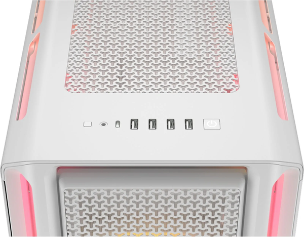 Boitier Moyen Tour E-ATX Corsair iCue Link 5000T LX RGB avec panneau vitré (Blanc)