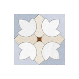 SEINE GARIGLIANO R CIELO - Carrelage aspect ciment  à motif fleur