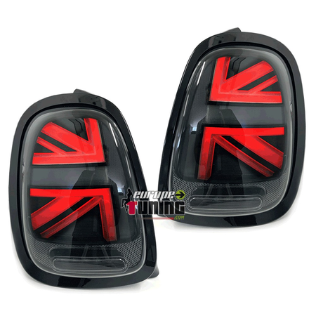 FEUX ARRIERES NOIRS LED SEQUENTIELS UNION JACK MINI COOPER F55 F56 F57 (05637)