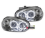 PHARES FEUX AVANTS ANNEAUX LED ANGEL EYES CHROME VOLKSWAGEN VW GOLF 4 (10739)