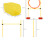 Agility sport pour chiens équipement complet haies, slalom, tunnel + sac de transport jaune