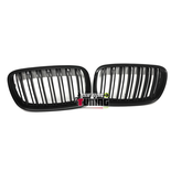 GRILLES CALANDRES SPORT NOIRES MATES DOUBLE AILETTES BMW X5 E70 & X6 E71 (04803)