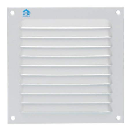 Grille à persienne 436 largeur 150mm hauteur 150mm époxy blanc RAL 9010 - RENSON - 16252