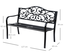 Banc 3 places de jardin style cosy chic noir