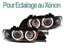 PHARES FEUX AVANTS NOIRS ANGEL EYES A LEDS BMW SERIE 5 E39 PHASE 1 AU XENON (10312)