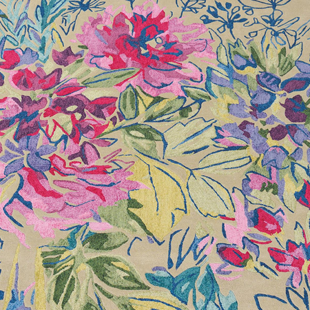 Tapis salon TETBURYM tufté main en viscose