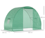Serre de jardin tunnel 4,5 m² porte, 2 fenêtres vert