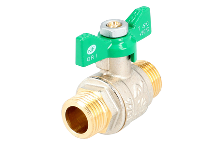 Vanne ACS papillon poignée verte MM 20/27 - SFERACO - 568005